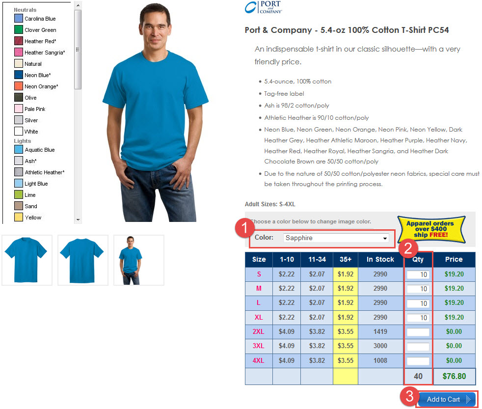 How to Order Transfer Express Apparel