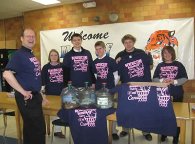 Customer in their shirts on Facebook