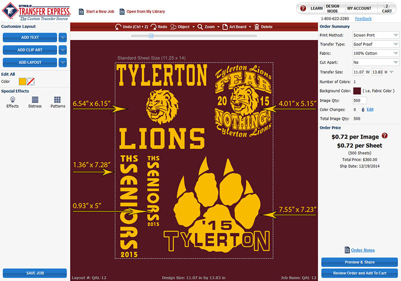 Save Screen Printing Costs with Custom Printed Transfer Sheets