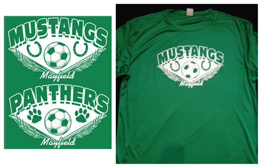 Custom printed soccer shirt