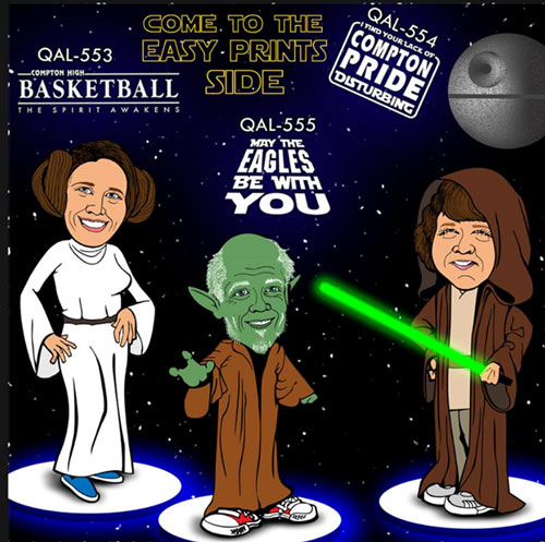 customizable T-shirt designs inspired by Star Wars