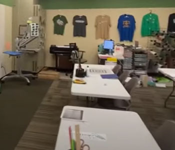 t-shirt business in classroom