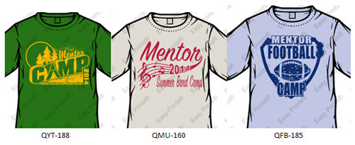 Camp T-shirts using Easy Prints layouts