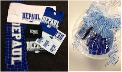 Heat printed Christmas gifts for a college student