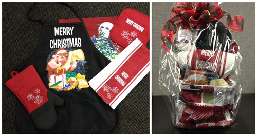 Heat printed kitchen items for Christmas gifts