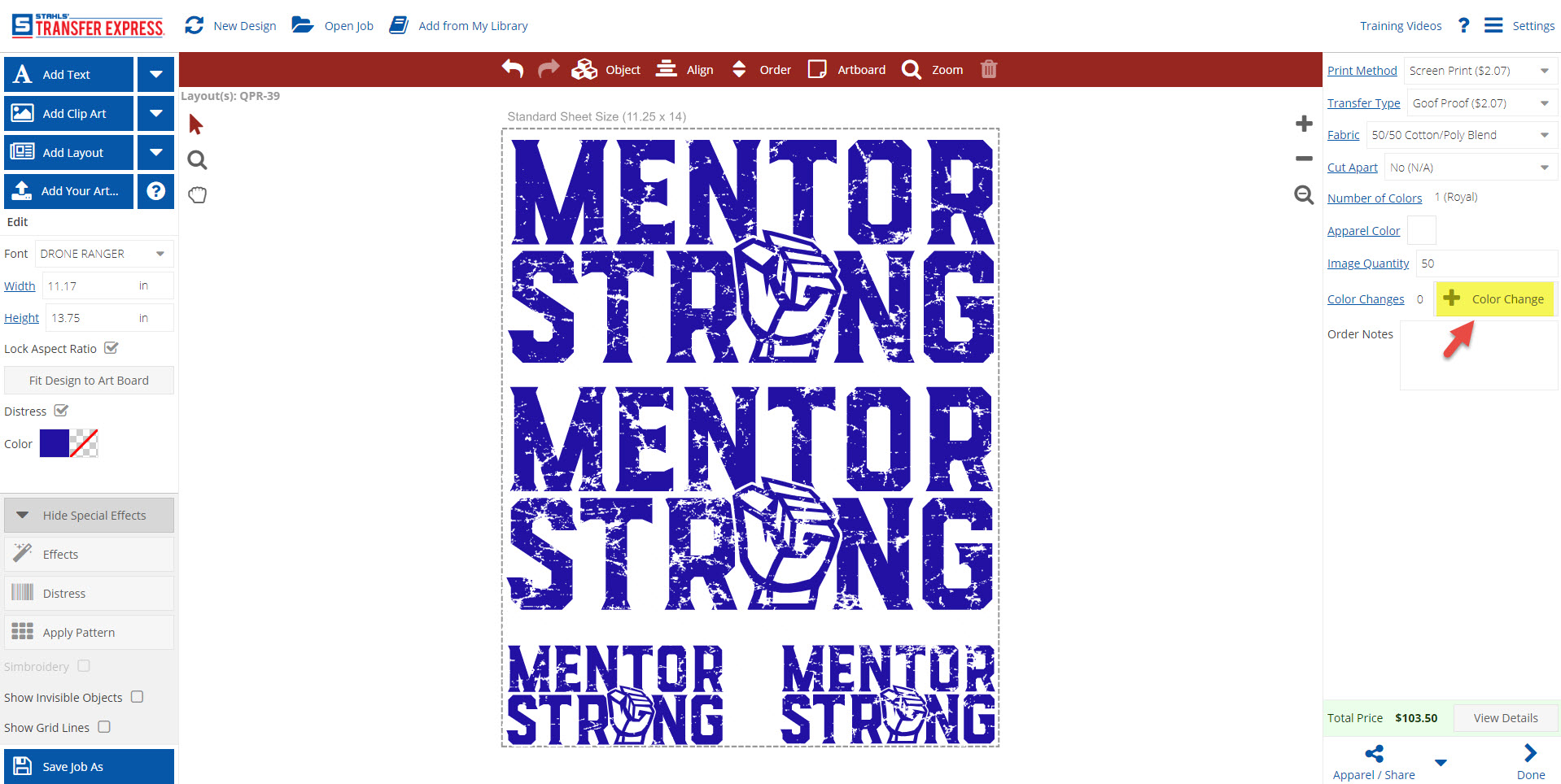 How to Order A Color Change in Easy View Transfer Express Blog