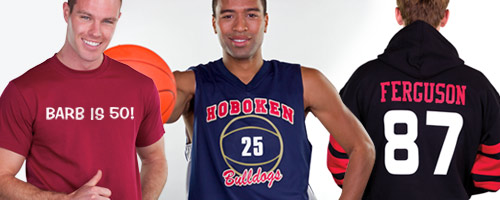 Variations of Express Names screen printed transfers