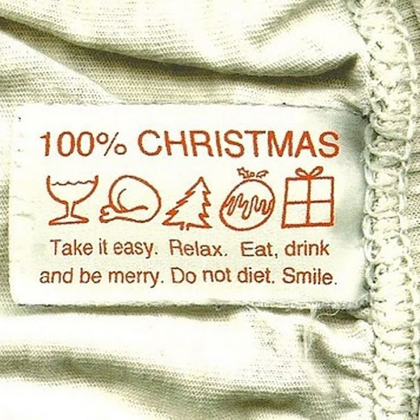 fun Christmas shirt tag