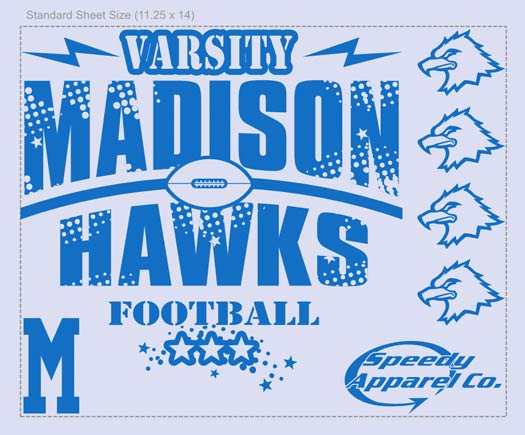 transfer sheet with cap and logo