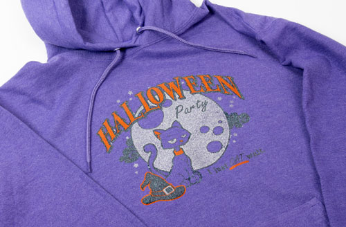 glitter ink on a Halloween hoodie