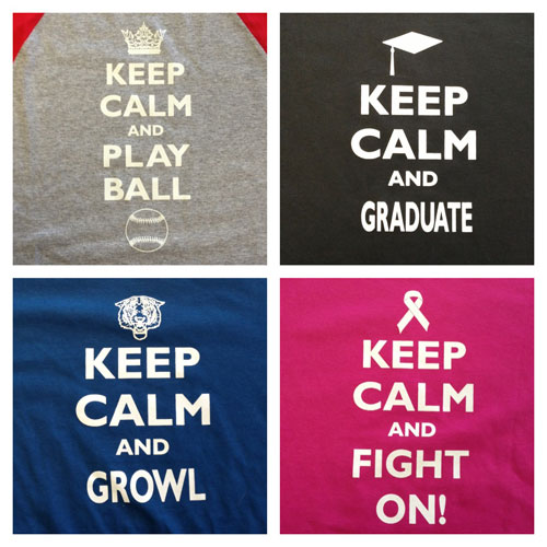 custom Keep Calm t-shirts