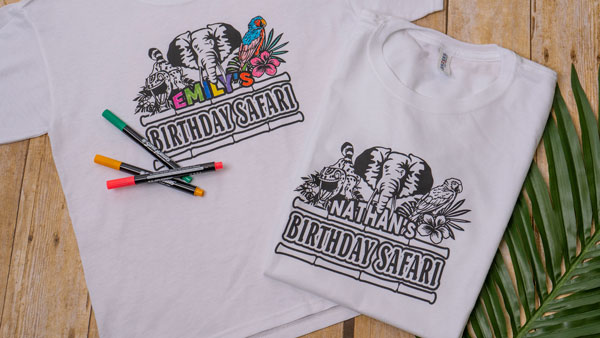 kids birthday t-shirt craft