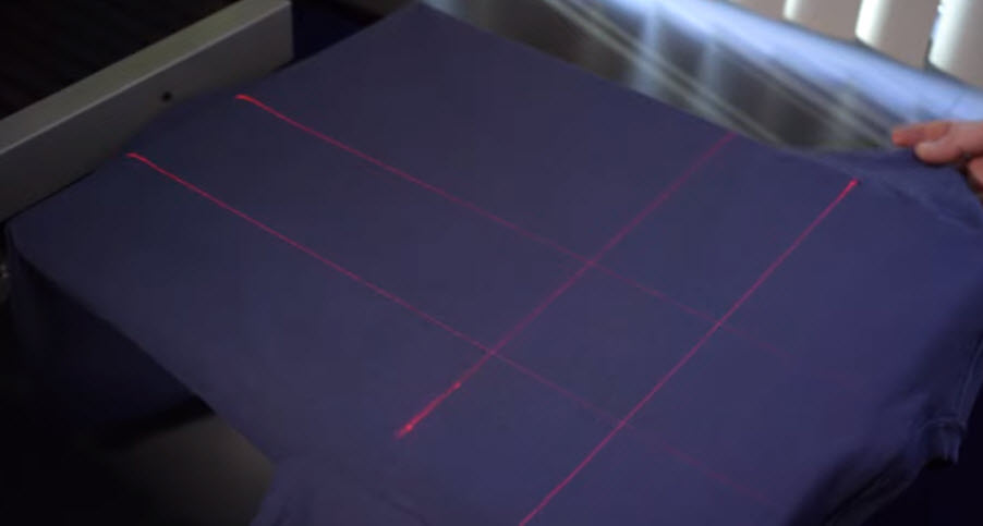 lasers for t-shirt positioning and alignment