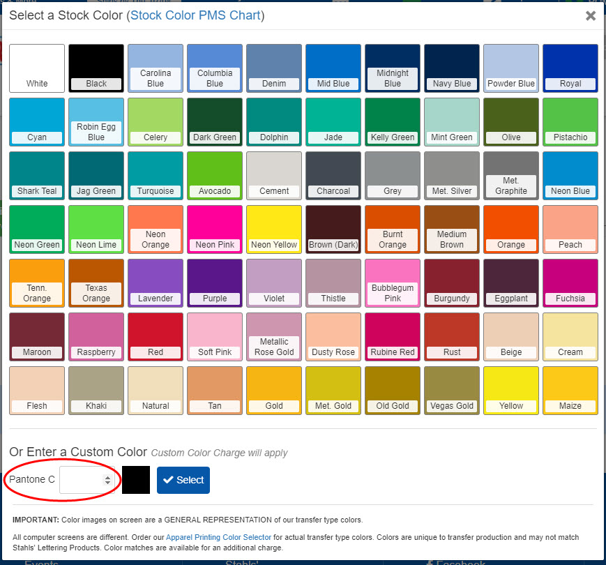 custom color field