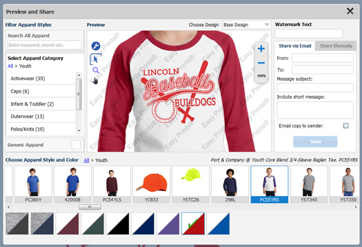 t-shirt design preview tool