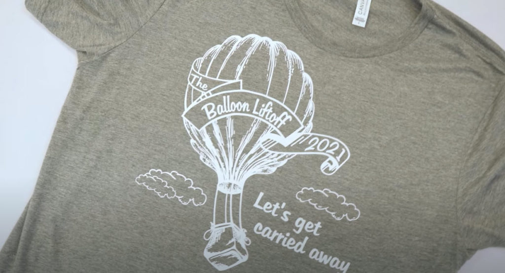 printing on a triblend t-shirt