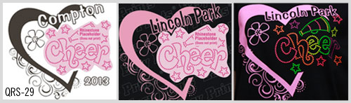 How to create custom apparel with rhinestone transfers and custom screen printed transfers.