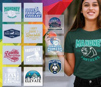 sample screen printed transfers