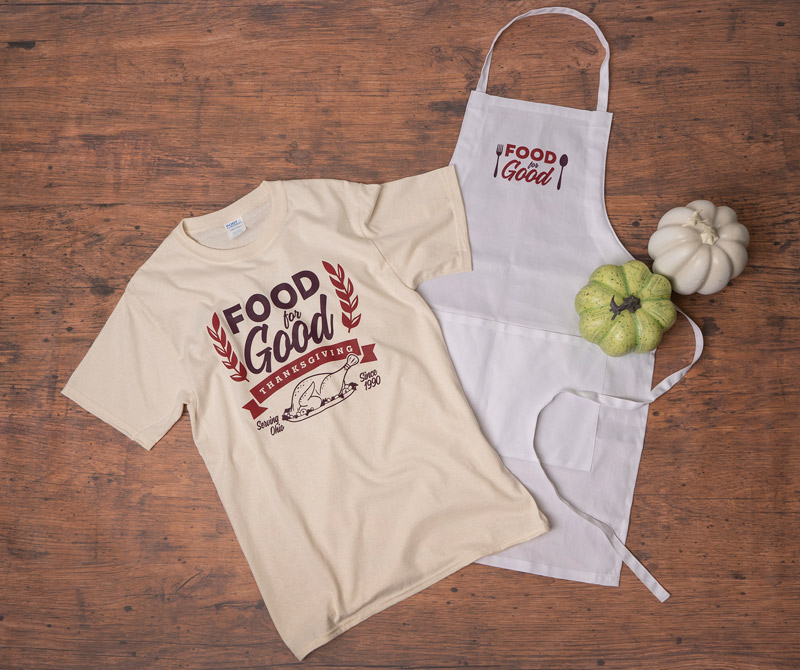 Thanksgiving Charity Meal shirt and apron