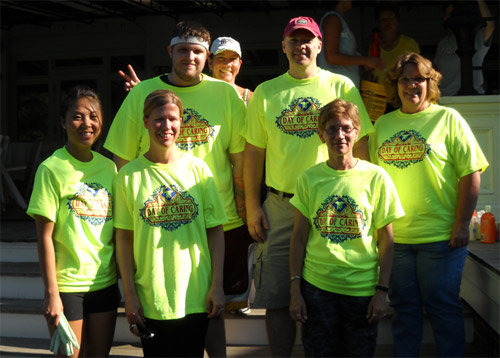 Transfer Express team in custom shirts